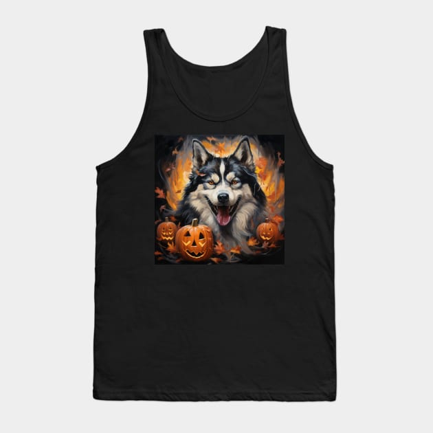 Halloween Alaskan Malamute Tank Top by NatashaCuteShop